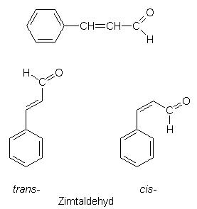 Strukturformel von Zimtaldehyd (3254 Byte)