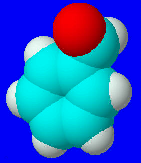 3D-Struktur von Benzaldehyd