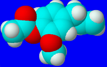 3D-Struktur von Aceteugenol