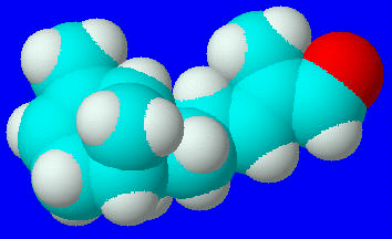 3D-Strukturformel von Bergamotenal