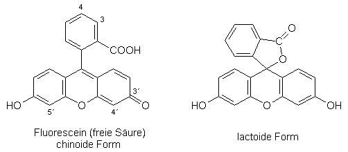 Strukturformel Fluorescein (4643 Byte)