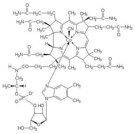 Strukturformel von Cyanocobalamin