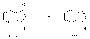 Reduktion von Indoxyl